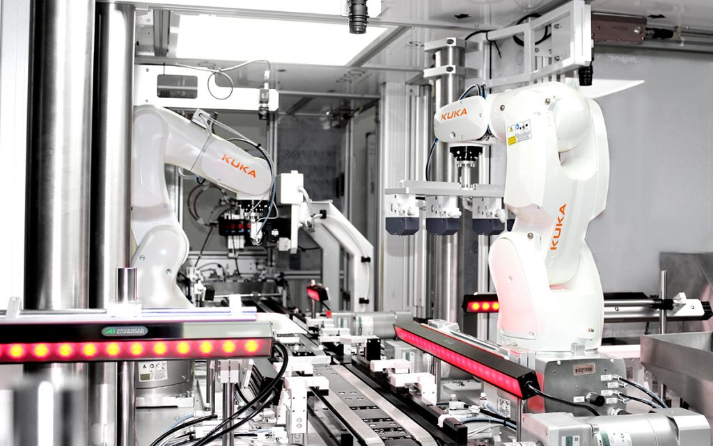 robots in wound dressing assembly machine